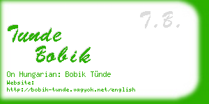 tunde bobik business card
