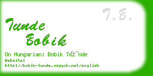 tunde bobik business card